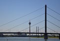 Bridge over the River Rhine, Duesseldorf, North Rhine - Westphalia Royalty Free Stock Photo