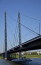 Bridge over the River Rhine, Duesseldorf, North Rhine - Westphalia Royalty Free Stock Photo