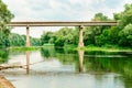 The bridge over the river Seversky Donets