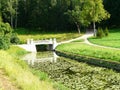 The bridge over the river Slavyanka in Pavlovsk Park Royalty Free Stock Photo