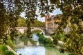 Bridge over the river Tevere Royalty Free Stock Photo