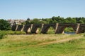 Bridge over river Tyne at Corbridge in summer