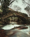 A bridge over a river in a vale