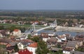 Bridge over the Sava River in Martinska Ves, Croatia Royalty Free Stock Photo