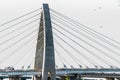 Bridge Bridge over the sea Modern bridge Access to the sea Sunny day Cars Tour Sea Architecture Modern structure