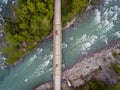 Bridge over Skykomish river in Washington state Royalty Free Stock Photo