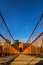 Bridge over song river, vang vieng, laos