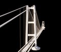 Bridge over the Strait of Messina, design and architecture, study of the deck, towers and suspensions. Royalty Free Stock Photo