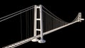 Bridge over the Strait of Messina, design and architecture, study of the deck, towers and suspensions. Royalty Free Stock Photo