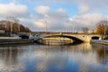 Bridge over Svisloch river in Gorky Park in Minsk. Belarus