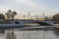 Bridge over the Svisloch river in Minsk Royalty Free Stock Photo