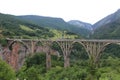 Bridge over the Tara River canyon Montenegro Royalty Free Stock Photo