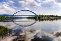 Bridge over Tennessee River in rural Tennessee Royalty Free Stock Photo