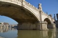 Bridge over Tevere river, Rome Royalty Free Stock Photo