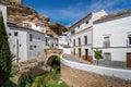 Bridge over Trejo River and rock overhangs - Setenil de las Bodegas, Andalusia, Spain