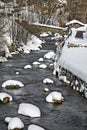 Bridge over Valira d Orient river in la Cortinada. Andorra Royalty Free Stock Photo