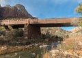 Bridge over the Virgin River at Canyon Junction in Zion Royalty Free Stock Photo