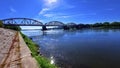 Bridge over the Vistula River in Torun, Poland. Eastern Europe Royalty Free Stock Photo
