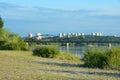 Bridge over Vistula river. Transportation infrastructure in Grudziadz Royalty Free Stock Photo