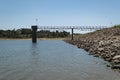 Bridge over the water dam Royalty Free Stock Photo