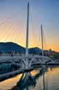 Bridge over water in La Spezia, Italy Royalty Free Stock Photo