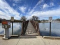 Bridge over water, Memorial Park, Hendersonville, Tenneessee Royalty Free Stock Photo