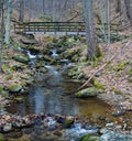 Bridge Over a Wild Mountain Trout Stream Royalty Free Stock Photo