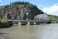 A bridge over the yukon river. Royalty Free Stock Photo