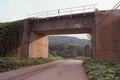 Bridge overpass over country road