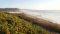 Bridge on pacific coast highway, Torrey Pines beach sunset, California road trip Royalty Free Stock Photo