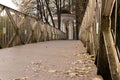 Bridge park colorful natural season, autumn european woods path, outdoors netherlands old metal, beauty vibrant