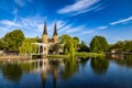 The bridge is part of the 1514 Oospoort and used to close the gate. Netherlands Canal Royalty Free Stock Photo