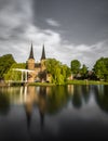 The bridge is part of the 1514 Oospoort and used to close the gate. Netherlands Canal Royalty Free Stock Photo