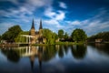 The bridge is part of the 1514 Oospoort and used to close the gate. Netherlands Canal Royalty Free Stock Photo