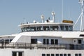 Bridge of passenger/vehicle ferry Nantucket heading for Buzzards