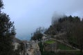 Bridge path to the entrance to the Guaita medieval castle in San Marino