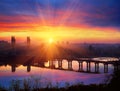 Bridge Paton at dawn Royalty Free Stock Photo