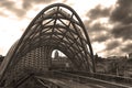 Bridge of Peace is a bow-shaped pedestrian bridge Royalty Free Stock Photo