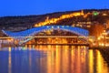 The Bridge of Peace and Narikala Fortress, Tbilisi, Georgia