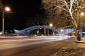 Bridge of peace in Tbilisi, night view