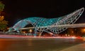 Bridge of Peace in Tbilisi at Night