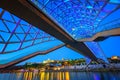 Bridge of Peace, Tbilisi, Georgia, at night Royalty Free Stock Photo