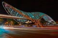 Bridge of Peace in Tbilisi at Night