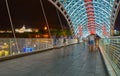 Bridge of Peace in Tbilisi at Night