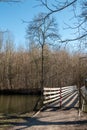 Bridge for pedestrians, river Dyje, Januv hrad, Czechia