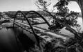 360 Bridge or Pennybacker Bridge black and white Royalty Free Stock Photo