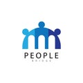 bridge people logo icon vector illustration Royalty Free Stock Photo