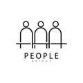 bridge people logo icon vector illustration Royalty Free Stock Photo