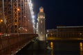 The Bridge of Peter the Great (Bolsheokhtinsky). Saint Petersburg, Russia Royalty Free Stock Photo