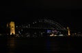 Bridge photo taken at night in Australia Sydney Royalty Free Stock Photo